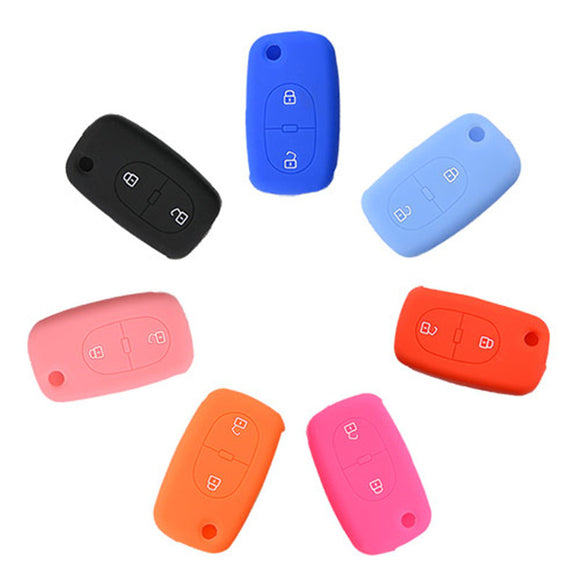 Silicone Cover for 2 Buttons Audi A4 A6 Car Keys - 5 Pieces