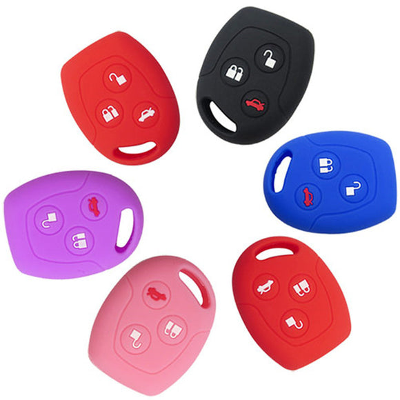 Silicone Cover for 3 Buttons Ford Car Keys - 5 Pieces