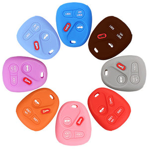 Silicone Cover for 4 Buttons Chevrolet GMC Silverado Tahoe Yukon Car Keys - 5 Pieces