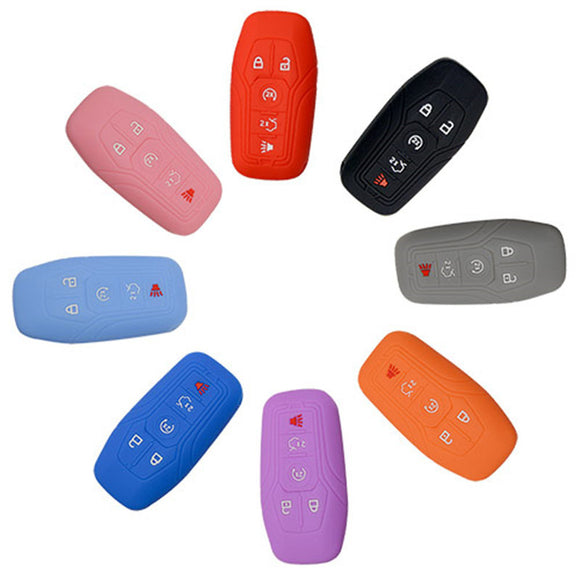 Silicone Cover for Ford Taurus, Mustang, Mondeo, Edge, Explorer Car Keys - 5 Pieces