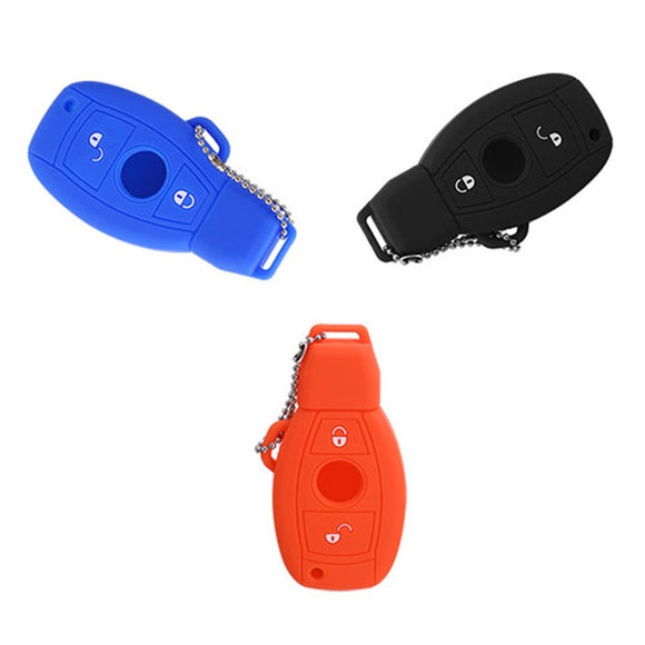 Silicone Key Cover for 2 Buttons Mercedes Benz Keys - 5 Pieces