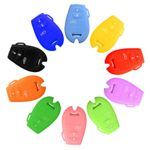 Silicone Key Cover for Jeep Chrysler Dodge JCUV RAM - 5 Pieces