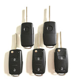 type 2 Buttons Flip Remote Key Shell for VW 202AD Type - 5 pcs