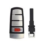 New Styling 3+1 Buttons Smart Car Key Shell For VW VOLKSWAGEN Magotan Passat CC Remote Smart Card Fob With Key Blade - Pack of 5
