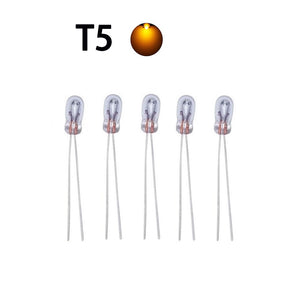(5PCS) T5 12V 1.4W 95ma Mini Lighting Lamp Bulb for GM Speedometer Cluster Backlight
