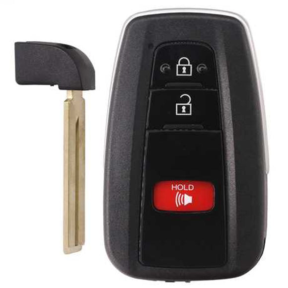 [TOY] 2+1 Button ASK314.3MHz Smart Remote Key 8Achip TOY12 FCC ID: BRIET-0010-US Suit for 2018-2019 C-HR (Aftermarket)