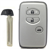 [TOY] 3 Button ASK433.92 MHz Smart Remote Control Key (CAR) / F433 / 74 Chip / WD04 / TOY48 / Silver / Concave (for Middle East Countries)