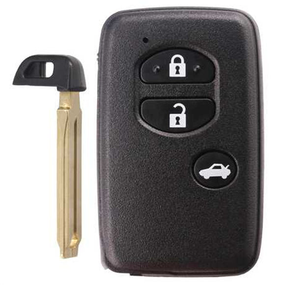 [TOY] 3 Button FSK314.3MHz Smart Remote Key (CAR) / 5290 / 74 Chip / TOY48 / Black / Concave (for Crown, Overbearing)