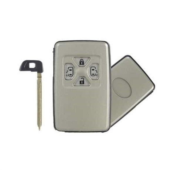 [TOY] Smart Remote Key 4 Button ASK433.92MHz-0111-ID71-WD03- RV4 Yaris Corolla (2005-2010) Silver (with Emergency Key TOY48)