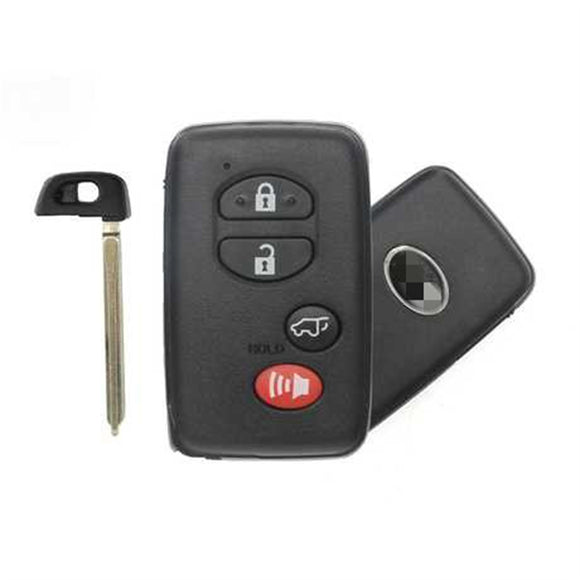 [TOY] Smart Remote Key (3+1) Button ASK315.12MHz-0140-ID71-WD03 WD04-Lexus Camry Reiz Pardo (2005-2008) Black (with Emergency Key TOY48)