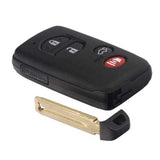 [TOY] Smart Remote Key (3+1) Button ASK433MHz-A433-ID74-WD03 WD04-CamryYaris RV4ReizVios (2008-2013) Black (with Emergency Key TOY48)