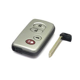 [TOY] Smart Remote Key (3+1) Button FSK433.92MHz-5290-ID74-WD03 WD04-Lexus Camry Reiz Pardo (2010-2013) Silver (with Emergency Key TOY48)