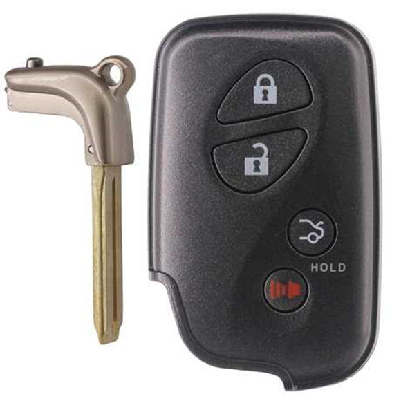 [TOY] [LEX] Smart Remote Key (3+1) Button ASK315.12MHz-0140-ID71-WD03 WD04-Lexus Camry Reiz Pardo (2005-2008) Black (with Emergency KeyTOY48)