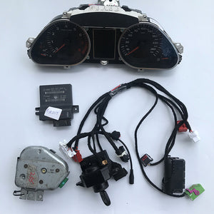 Test Platform Full set for Audi J518 (include Dashboard, J518 Module, Gateway, Steering Lock, Remote Key, Test Cables)