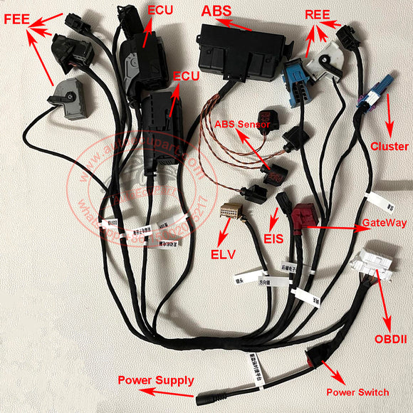 Test Platform Harness Cable for Porsche 2011-2017 ECU BCM ELV EIS Cluster ABS Module Gateway