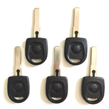 Transponder Key Shell for VW with HU66 Blade - Pack of 5