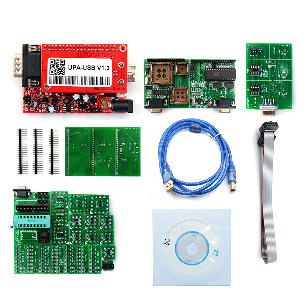 UUPA USB V1.3 UPA Programmer Include 24pcs Aadaptors with NEC TMS Adap ...