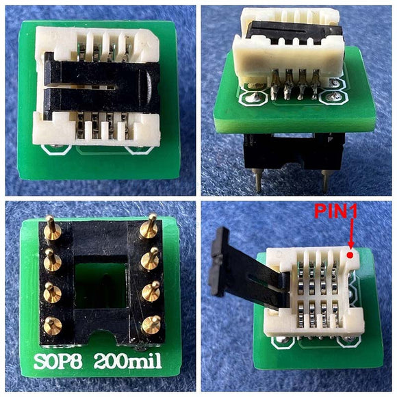 Universal SOP8 200mil Adapter IC BIOS flash Socket for XGecu TL866II Plus, Superpro, TNM, TOP, GQ-4X Programmers