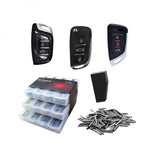 XHorse VVDI Key Tool Remote Control Bundle - 10pcs Super Chip, 15pcs Remote Control, 240pcs Blade