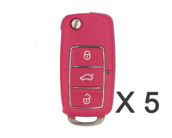 XKB502EN Xhorse VVDI2 VVDI Key Tool Wire Remote Key 3 Button Pink Color