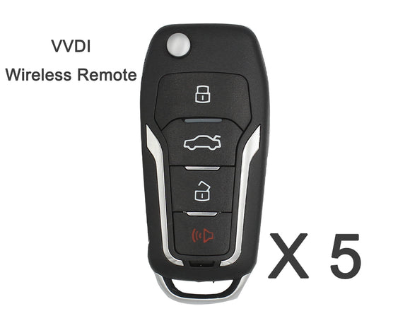 XNFO01EN Xhorse VVDI2 VVDI Key Tool Wireless Remote Key 4 Button Ford Type
