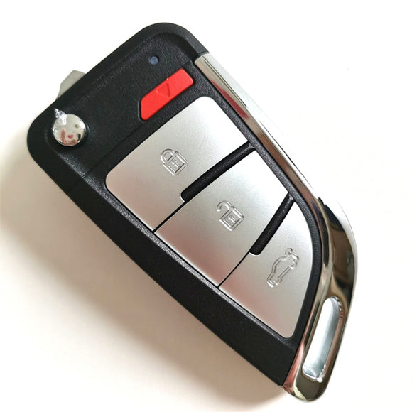 Xhorse VVDI 3+1 Buttons Wire Remote Key - Pack of 5 - XKKF20EN