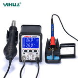 YIHUA 995D+SMD Soldering Station With Pluggable Hot Air Gun BGA Rework Station Electronic Repair Welding Iron