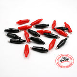 20pcs 28MM Metal Alligator Clip G98 Crocodile Electrical Clamp 10PCS Black & 10PCS Red with Plastic Boot