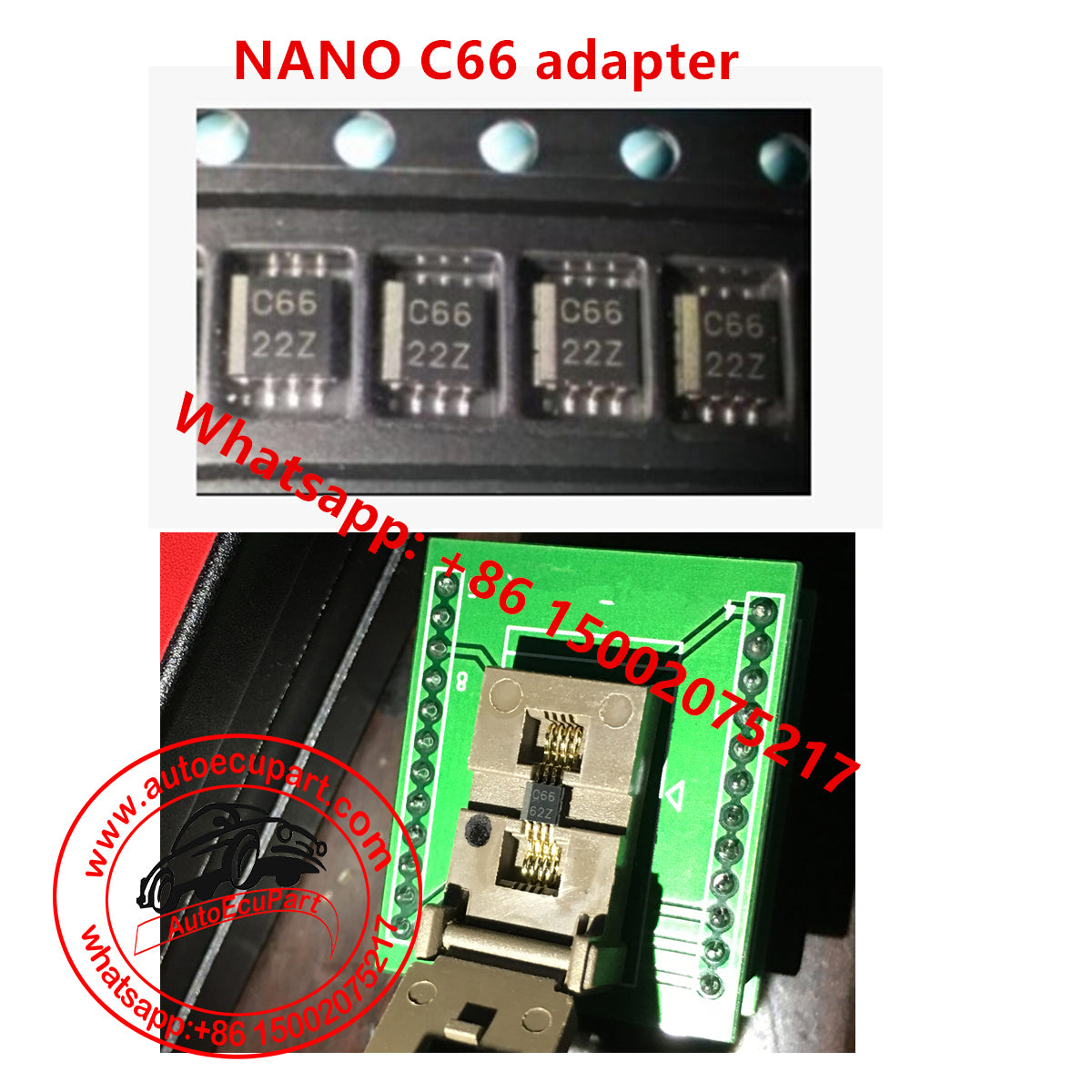 Socket Adapter for NANO MSOP8 C66 C76 C86 R66 R76 R86 Micro 93C66 93C7 ...