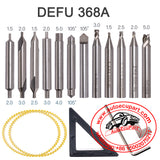 17pcs/Kit drill bit cutter for DEFU 368A vertical key machine Drilling vertical Locksmiths tool set