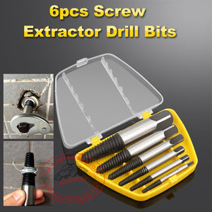 6pcs/set Damaged Screw Extractor Drill Bit broken screw removal Tool