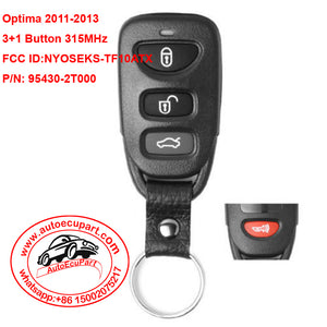 Remote Key Fob 3+1 Button 315MHz for Kia Optima 2011-2013 P/N: 95430-2T000