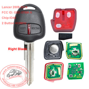 G8D-576M-A Remote Control Key 2 Button 433MHz ID46 Chip for Mitsubishi Lancer