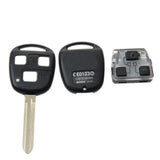for Toyota 3 Button for Straight Remote Control Key ID4C 433MHz