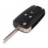 3 Button Flip Remote Control Key Case Shell for Chevrolet Cruze Malibu Spark Camaro Sonic
