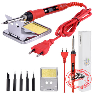 110V-220V 80W Electric Soldering iron Adjustable Temperature Solder iron With 5pcs Tips