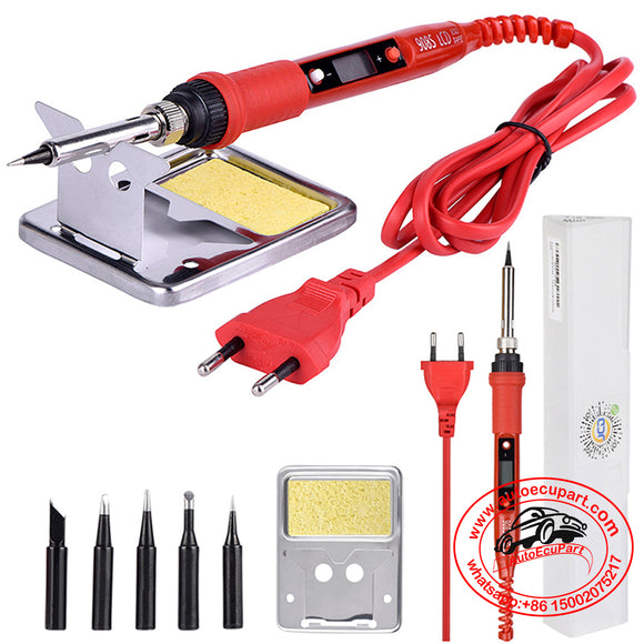 110V-220V 80W Electric Soldering iron Adjustable Temperature Solder iron With 5pcs Tips