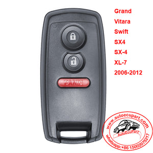 Remote Key Shell Case Fob 2+1 Button for Suzuki Grand Vitara Swift SX4 SX-4 XL-7 2006-2012 Blade Optional