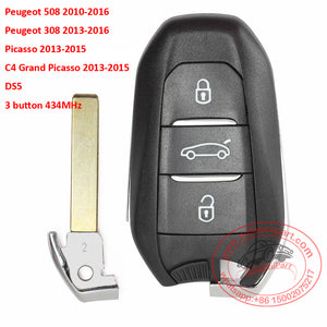 Smart Replacement Remote Key Fob 434MHz PCF7945 ID46 for Citroen C4L 2013-2015 ,DS5, for Peugeot 508 308 Before 2016