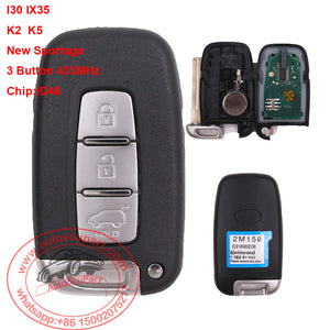 Smart Remote key Keyless Entry Fob 3 Button 433MHz With ID46 Chip for Kia K2 K5 New Sportage