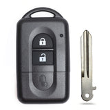 Folding Remote key Shell Case Fob 2 Button for Nissan Micra Xtrail Qashqai Juke Duke Navara