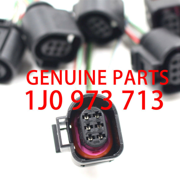  Genuine1J0 973 713 6Pin Connector Plug Pigtail VW Jetta Rabbit Golf Passat 