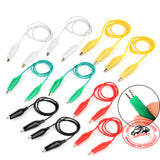10pcs/lot Double-ended Alligator Clips Test Line Crocodile Cable Testing Clamp Connectors with wires
