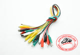 10pcs/lot Double-ended Alligator Clips Test Line Crocodile Cable Testing Clamp Connectors with wires