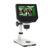 600X 4.3" 8 LEDs Microscope Digital Electronic Microscope Video Camera Playback Support for Education Purpose Inspection