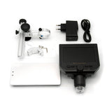 600X 4.3" 8 LEDs Microscope Digital Electronic Microscope Video Camera Playback Support for Education Purpose Inspection