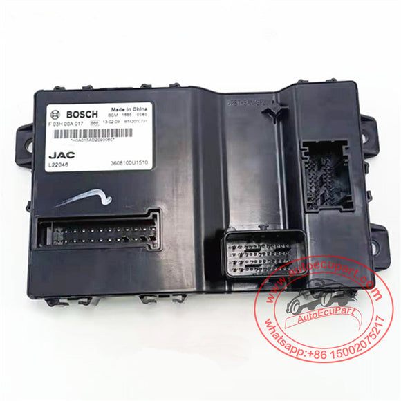 Original New Body Control Module BCM For JAC S5 T6 3608100U1510 / F03H00A017